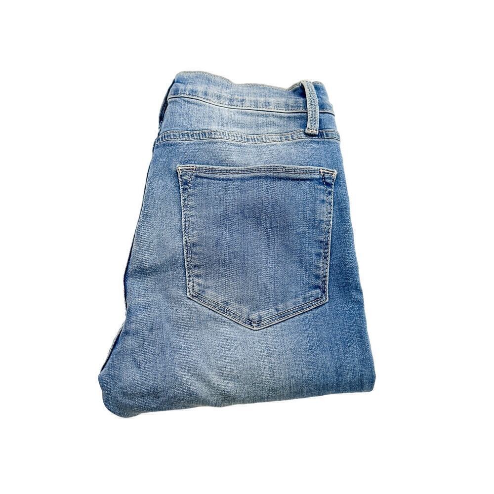 Frame Le High Skinny LIght Wash Denim Jeans Distressing Size 26